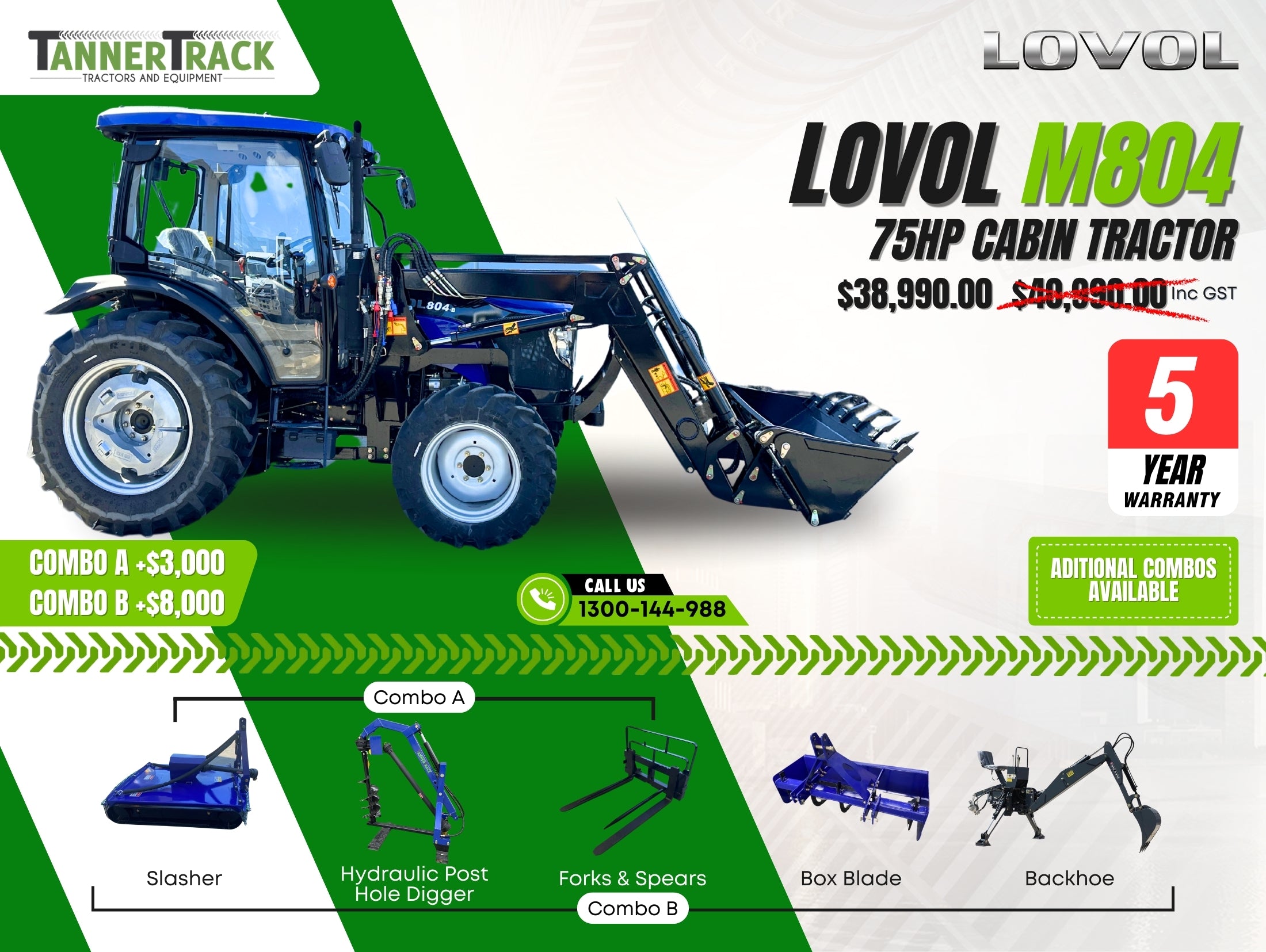 LOVOL M804 TB-3, 75hp Cabin