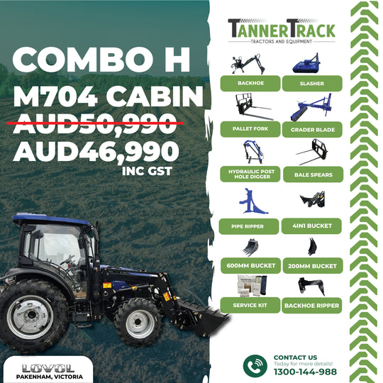 LOVOL M704 TB-3, 65hp Cabin Tractor with Front End Loader